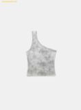  Áo Ba Lỗ 1 Bên Vai Bad Blood Ryan Patch One Shoulder Tank - Washed White w-tnk25-022 