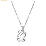  Dây Chuyền, Vòng Cổ Swarovski Iconic Swan pendant Swan, Small, Blue, Rhodium plated 