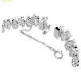  Lắc Tay Swarovski Matrix Tennis bracelet Pear cut, White, Rhodium plated 5598350 