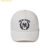  Mũ Lưỡi Trai MLB Sportive Varsity Emblem Unstructured Ball Cap NY (Ivory) 3ACPV094N-50IVS Trắng Phom Cứng 