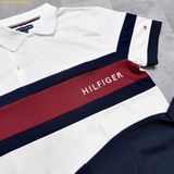  Áo Polo Tommy Hilfiger Men Colourblocked Polo Collar Applique T-shirt Trắng 
