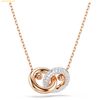 Dây Chuyền Swarovski Dextera pendant Round cut, White, 18K rose gold plated 5738200 