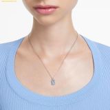 Dây Chuyền, Vòng Cổ Swarovski Iconic Swan pendant Swan, Small, Blue, Rhodium plated 
