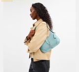  Túi Đeo Vai Coach Hamptons Hobo Crinkle Patent Leather Shoulder Bag Can33 Blue 