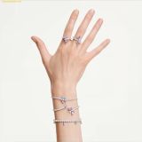 Vòng Tay, Lắc Tay Swarovski Ariana Grande x Swarovski bangle Mixed cuts, Dragonfly, Multicolored, Rhodium plated 5737401 Size M 
