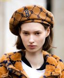  Mũ Nồi MLB Diamond Monogram Wool Jacquard Beret B (D.Beige) 3ACBMW126-43BGD 