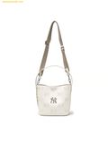  Túi Bucket MLB Classic Monogram Embossed Bucket Bag New York Yankees 3ABMME16N-50CRS Trắng 