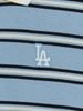 Áo Polo MLB Women's Varsity Stripe Crop Collar T-Shirt LA (L.SKY BLUE) 3FPQV0253-07SBL 