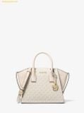  Túi Đeo Chéo Michael Kors Avril Small Logo and Leather Satchel Light Cream Multi 35F4G4VS1B 