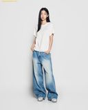  Áo Phông ADLV Fuzzy Dragon Artwork Short Sleeve T-Shirt Trắng Kem 