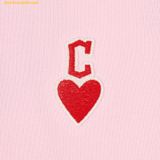  Áo Polo Crop MLB Women's Heart Crop-Fit Collar T-Shirt CLE (L.Pink) 3FPQH0243-45PKL Hồng 