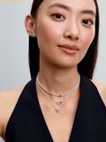  Dây Chuyền PANDORA Necklace with raised hearts Sterling silver 