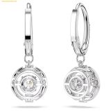  Bông Tai Swarovski Una drop earrings Round cut, White, Rhodium plated 5504652 