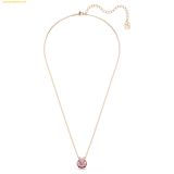 Dây Chuyền, Vòng Cổ Swarovski Bella V pendant Round cut, Pink, Rose gold-tone plated 5662088 