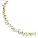  Dây Chuyền Swarovski Gema Tennis necklace Mixed cuts, Multicolored, Gold-tone plated 