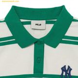  Áo Crop MLB Women's Varsity Stripe Crop Collar T-Shirt NY (Ptn.Green) 3FPQV0133-50GNP 
