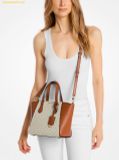  Túi Tote Michael Kors Taryn Small Signature Logo and Leather Convertible Crossbody Bag 32F4GTBC1B Vanila 