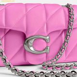  Túi Xách Coach Tabby 20 Quilted Chain Shoulder Bag - Tím nhạt 
