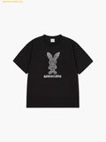  Áo Phông ADLV Stripe Rabbit Short Sleeve T-Shirt Đen 