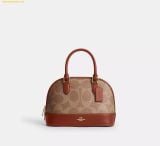  Túi Xách Coach Sabrina Satchel Bag In Signature Canvas Caramel CAS19 