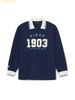 Áo Polo Tay Dài  MLB Varsity Long Sleeve Sports Collar T-Shirt NY (Navy) 3ATSV0944-50NYS