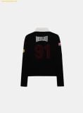  Áo Polo Tay Dài BADBLOOD Saint Blood Rugby Shirt Slim Fit - Black w-tee25-036 