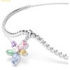  Dây Chuyền Swarovski Ariana Grande x Swarovski choker Mixed cuts, Flower, Multicolored, Rhodium plated 5749189 