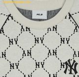  Áo Sweater MLB Dia Monogram Jaquard Piping Sweatshirts 3AMTM0144-43CAS 