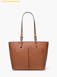  Túi Tote Michael Kors Jet Set Medium Pocket Tote Bag 35F3GTVT8B Nâu 