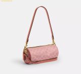  Túi Đeo Vai Coach Barrel Bag In Signature Canvas Melon Pink CDY79 