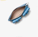  Túi Đeo Vai Michael Kors Zoe Small Pebbled Leather Pochette Xanh Blue 