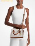  Túi Xách Michael Kors Sheila Small Signature Logo Satchel Vanilla 35S3G6HS5B 