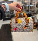  Túi Đeo Chéo Michael Kors Grayson Small Printed Signature Logo Duffel Crossbody Bag Radiant Orange Melange 35S6GGYC1U 