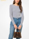  Túi Xách Michael Kors MK Mina Small Logo Crossbody Bag 35H3G4MC1B Màu Nâu Logo 