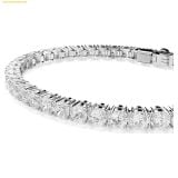  Vòng Tay, Lắc Tay Swarovski Matrix Tennis bracelet Round cut, White, Rhodium plated 5724483 