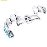  Đồng Hồ Swarovski Watch Octagon cut bracelet, Blue 