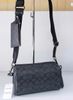 Túi Đeo Chéo Coach Axel Crossbody In Signature Canvas CJ674 Màu Đen Logo