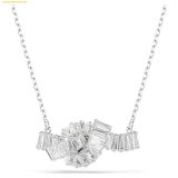  Dây Chuyền Swarovski Matrix pendant Baguette cut, Knot, White, Rhodium plated 5728553 