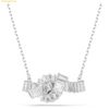 Dây Chuyền Swarovski Matrix pendant Baguette cut, Knot, White, Rhodium plated 5728553