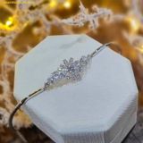  Vòng Tay, Lắc Tay Swarovski Swarovski Gema Bangle Flower White Rhodium plated 5644681 