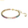  Vòng Tay, Lắc Tay Swarovski Matrix Tennis Bracelet Round shape, Multicolor, Gold tone plating 5685691 