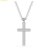  Dây Chuyền, Dây Đeo Cổ Swarovski Insigne pendant Pavé, Cross, White, Rhodium plated 