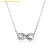 Dây Chuyền Swarovski Hyperbola Pendant Pavé, Infinity, White, Rhodium Plated 5689674 