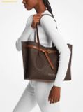  Túi Tote Michael Kors Emilia Large Logo Tote Bag 35S1GU5T7B Nâu Logo 