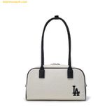  Túi Đeo Vai MLB Varsity Jacquard Square Shoulder Bag LA Dodgers - Trắng Kem 3ABQL014N-07CRM 