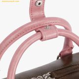  Túi Xách Find Kapoor Heart Block Bag 22 Crinkled Brown Pink Màu Hồng Nâu 