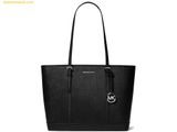  Túi Tote Michael Kors Handbag Jet Set Travel Small Saffiano Leather Top-Zip Tote Bag Đen 