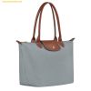  Túi Tote Longchamp Le Pliage Original Size M Tote bag Steel Acier - Recycled canvas Xanh Xám 