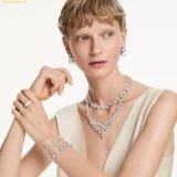 Vòng Tay, Lắc Tay Swarovski Constella bracelet Crystal pearl, Round cuts, White, Rhodium plated 5707511 