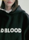  Áo Hoodie Badblood heavyweight hooded sweater - black w-hde24-060 
